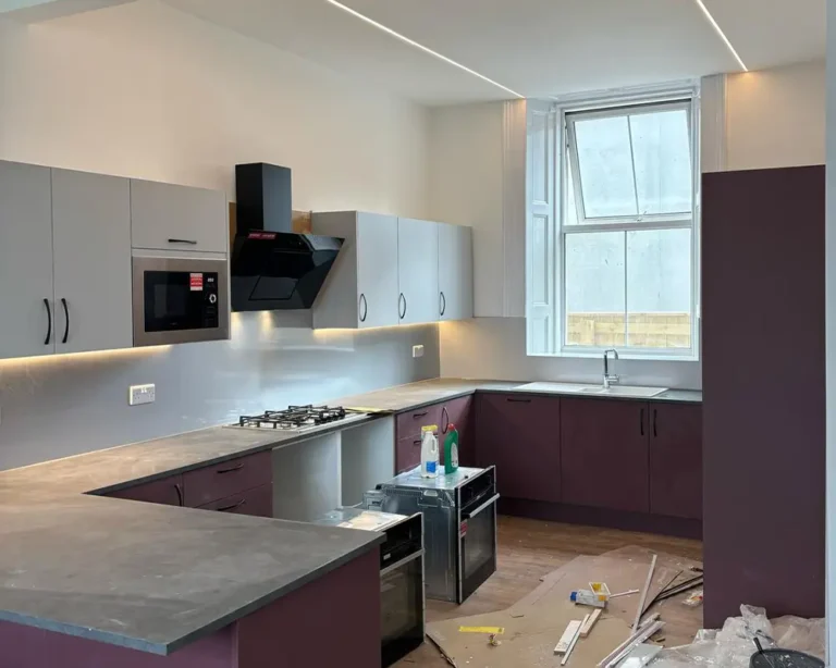 Ovens installation into newly refurbished kitchen