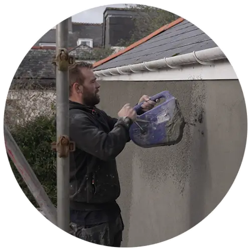 Builder rendering a wall
